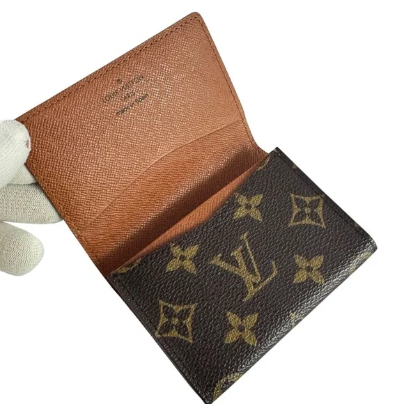 LOUIS VUITTON M62920 Enveloppe Cartes Visite Brown Monogram Made in Spain - Picture 10 of 13